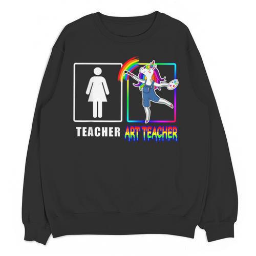 Cute Art Teacher Magical Dabbing Unicorn Artist Unisex Sweatshirt - teacherstshirts.com AU