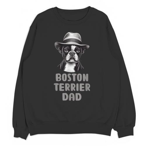 Cute Boston Terrier Dad Dog Lovers Puppy Bostie Owner Unisex Sweatshirt - Bostonterriersmerch.com