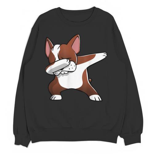 Dabbing Red Boston Terrier Dab Dance Dog Men Women Kids Unisex Sweatshirt - Bostonterriersmerch.com