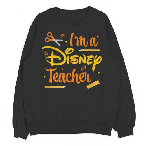 Disney Back To School I'm A Disney Teacher Crafty Logo Unisex Sweatshirt - teacherstshirts.com