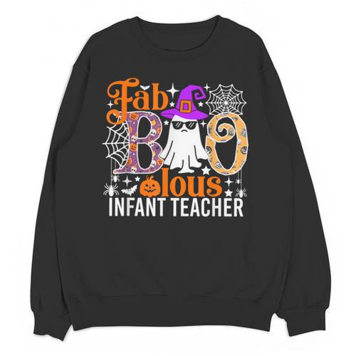 Fab Boo Lous Infant Teacher Halloween Costume Unisex Sweatshirt - teacherstshirts.com