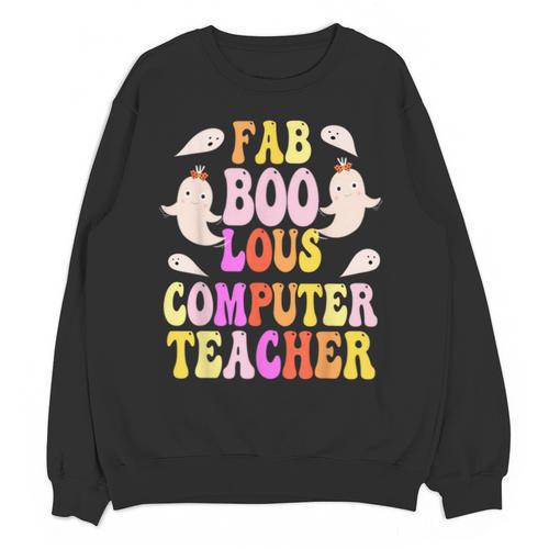 Faboolous COMPUTER TEACHER Costume This Is My Spooky Mom Dad Unisex Sweatshirt - teacherstshirts.com AU