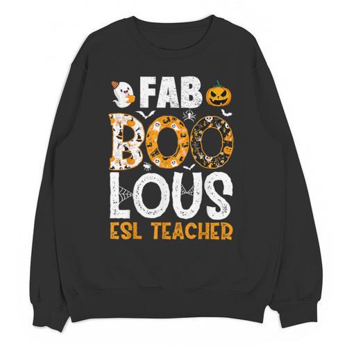 Faboolous ESL ESOL Teacher Spooky Teacher Halloween Costume For Men Women Unisex Sweatshirt - teacherstshirts.com UK