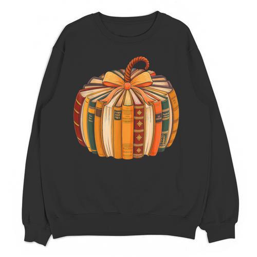 Fall Book Halloween Costume Autumn Pumpkin Teacher Kids Unisex Sweatshirt - teacherstshirts.com