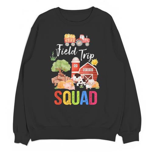 Farm Trip Field Trip Squad Farm Visit Teachers Students Unisex Sweatshirt - teacherstshirts.com UK