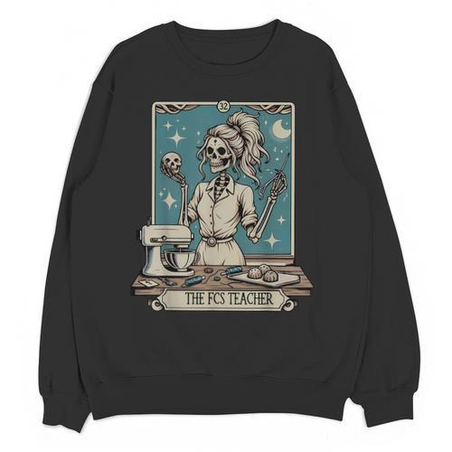 FCS Teacher Skeleton Halloween Family And Consumer Science Unisex Sweatshirt - teacherstshirts.com CA