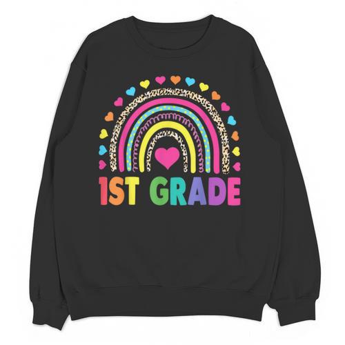 First Grade Rainbow Girls Boys Teacher Team 1st Grade Squad Unisex Sweatshirt - teacherstshirts.com AU