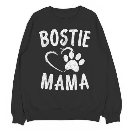 Fun Bostie Mama Dog Lover Apparel Boston Terrier Mom Unisex Sweatshirt - Bostonterriersmerch.com