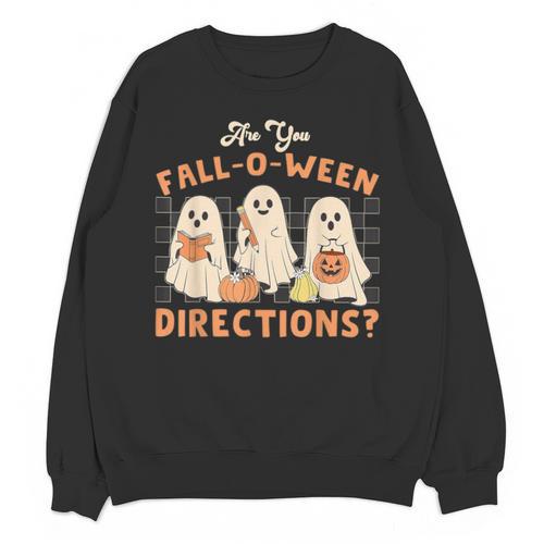 Ghost Are You Fall-O-Ween Directions Teacher Halloween Unisex Sweatshirt - teacherstshirts.com