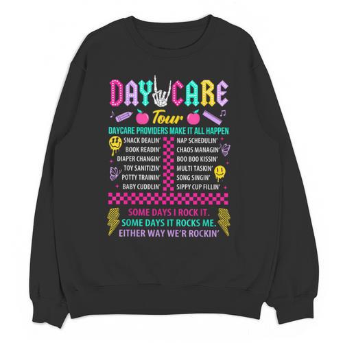 Groovy Day Care Some Days I Rock It Day Care Teacher Life Unisex Sweatshirt - teacherstshirts.com DE