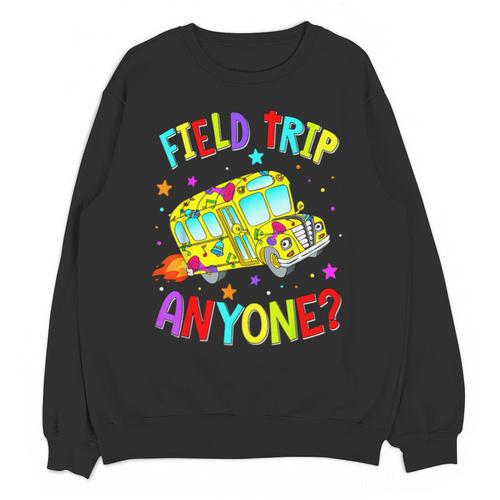 Groovy Field Trip Anyone Happy Field Day For Teachers Kids Unisex Sweatshirt - teacherstshirts.com UK