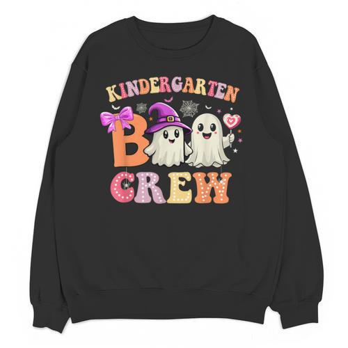 Groovy Kindergarten Boo Crew Kinder Halloween Teacher Kids Unisex Sweatshirt - teacherstshirts.com AU