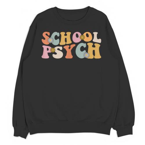 Groovy Retro School Psych Teacher School Psychologist For Men Women Girls Kids Unisex Sweatshirt - teacherstshirts.com CA