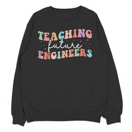 Groovy Teaching Future Engineers Teacher Engineering School Men Women Unisex Sweatshirt - teacherstshirts.com DE