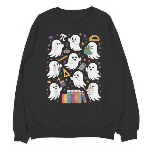 Halloween Math Teacher Ghost Math Teacher Spooky Halloween Unisex Sweatshirt - teacherstshirts.com DE