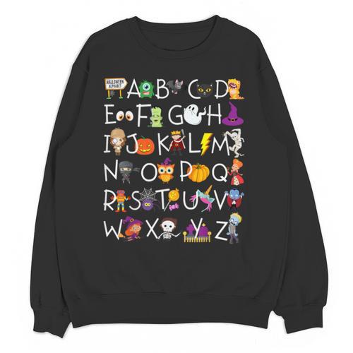 Halloween Nursery Teacher Shirt Halloween Alphabet Unisex Sweatshirt - teacherstshirts.com DE