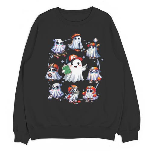 Halloween PE Teacher Ghost Playing Sports Physical Education Unisex Sweatshirt - teacherstshirts.com AU