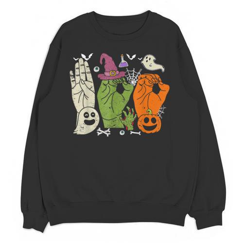 Halloween SPED Teacher Boo In ASL Boo Hands Sign Language Unisex Sweatshirt - teacherstshirts.com AU
