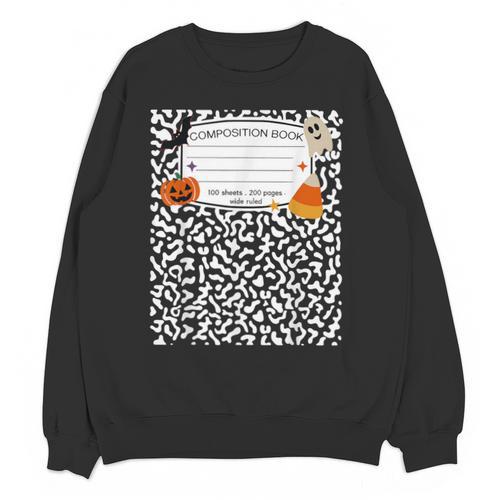Halloween Teacher Composition Book Notebook Matching Group Unisex Sweatshirt - teacherstshirts.com