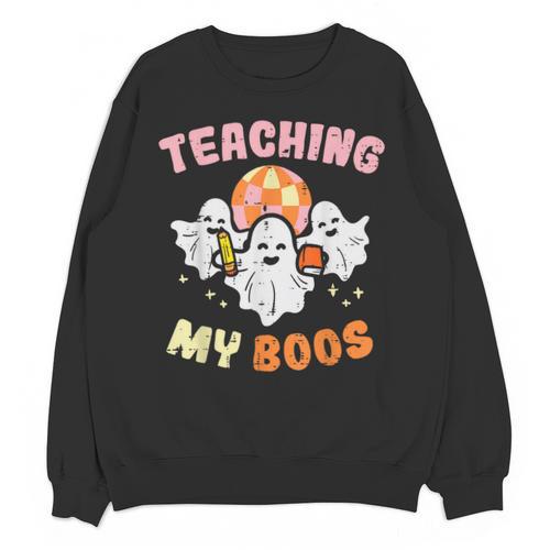 Halloween Teacher Teaching My Boos Costume Teacher Men Women Unisex Sweatshirt - teacherstshirts.com AU