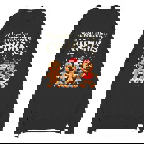 Hangin With My Cookies Gingerbread Christmas Teacher Unisex Sweatshirt - teacherstshirts.com