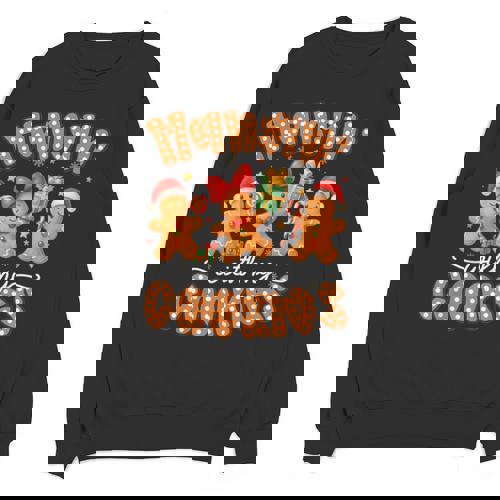 Hangin With My Cookies Gingerbread Men Women Xmas Teacher Unisex Sweatshirt - teacherstshirts.com