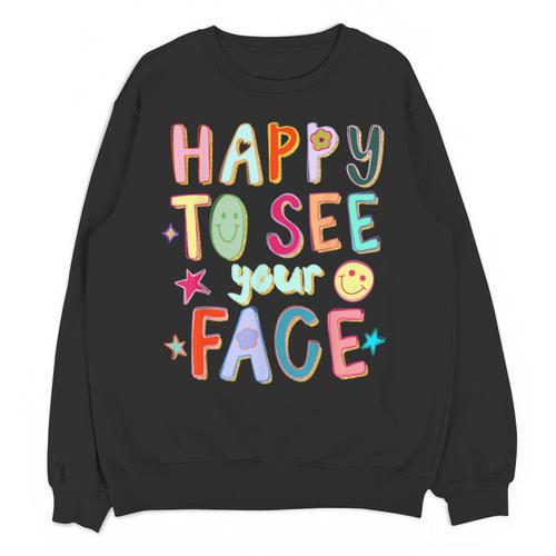 Happy To See Your Face Teacher Retro Back To School Unisex Sweatshirt - teacherstshirts.com