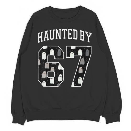 Haunted By 6 7 67 Six Seven Halloween Teacher Mom Unisex Sweatshirt - teacherstshirts.com AU