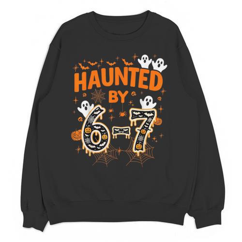 Haunted By 6-7 Halloween Math Teacher Joke Unisex Sweatshirt - teacherstshirts.com CA
