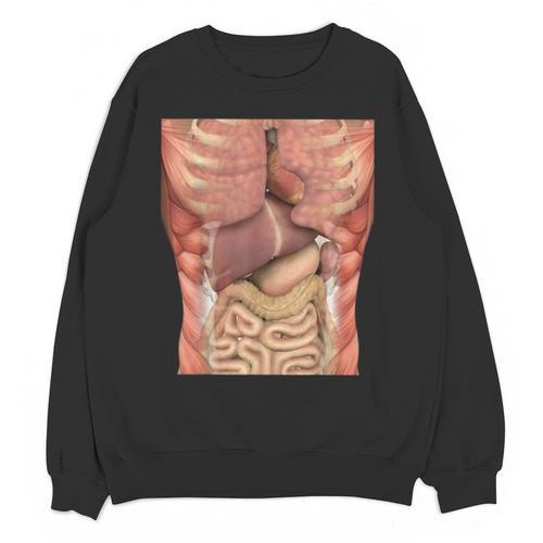 Human Muscles Organs Scary Anatomy Teacher Halloween Costume Unisex Sweatshirt - teacherstshirts.com DE