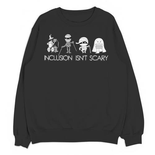 Inclusion Isn't Scary Slp Halloween Sped Teacher Ghost Mummy Unisex Sweatshirt - teacherstshirts.com DE