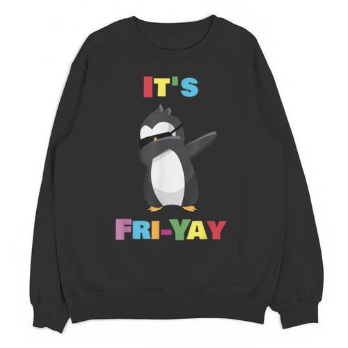 It's Fri-Yay Dabbing Penguin Friday Weekend Teacher Student Unisex Sweatshirt - teacherstshirts.com AU
