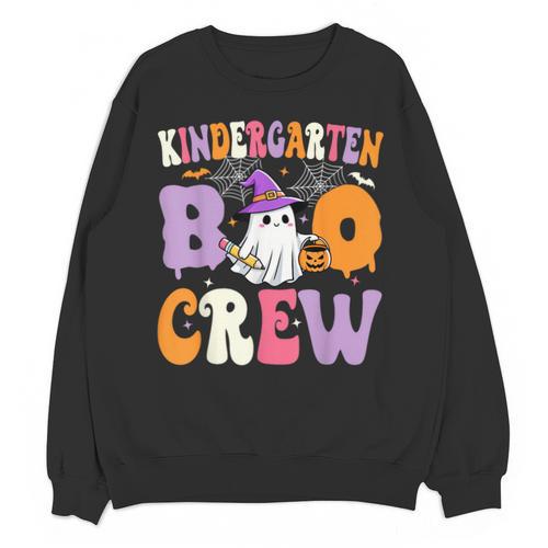 Kindergarten Boo Crew Spooky Kindergarten Halloween Teacher Unisex Sweatshirt - teacherstshirts.com AU