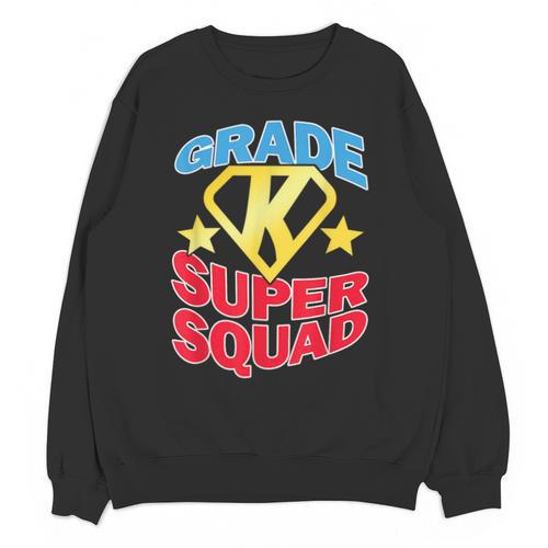 Kindergarten Super Squad Superhero Teacher Team Men Women Girls Kids Unisex Sweatshirt - teacherstshirts.com DE