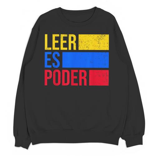 Leer Es Poder Colombian Spanish Teacher Maestra Colombia Unisex Sweatshirt - teacherstshirts.com DE