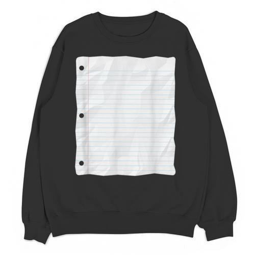 Lined Paper Notebook Halloween Costume For Students Teachers For Men Women Kids Unisex Sweatshirt - teacherstshirts.com AU