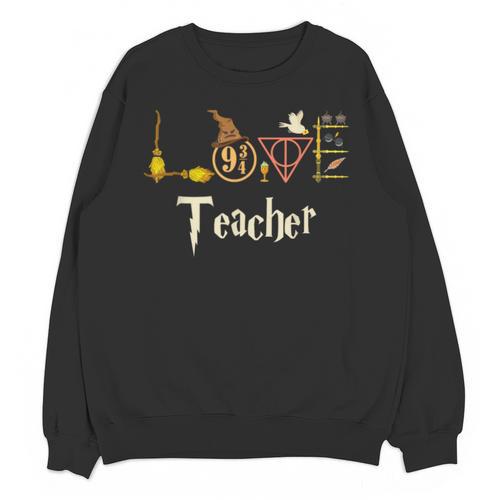 Love Teacher Wizards Back To School Halloween Unisex Sweatshirt - teacherstshirts.com AU