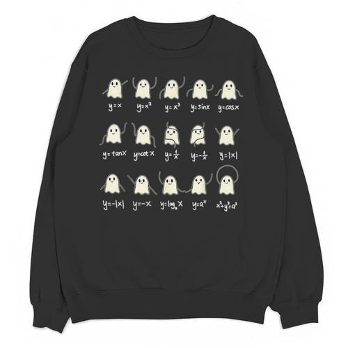 Math Dance Ghost Halloween Spooky Cute Ghost Math Teacher Unisex Sweatshirt - teacherstshirts.com AU