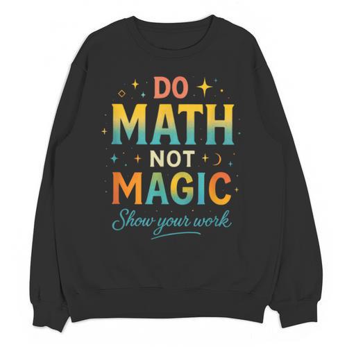DO Math NOT Magic Math Meme Teacher Humor Unisex Sweatshirt - teacherstshirts.com CA