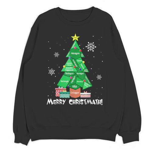 Math Teacher Polygon Christmas Tree Geometry Merry Christmas Unisex Sweatshirt - teacherstshirts.com AU