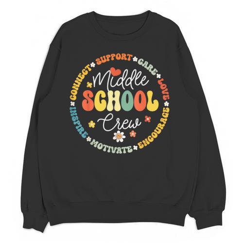 Middle School Crew Back To School For Teacher Unisex Sweatshirt - teacherstshirts.com AU