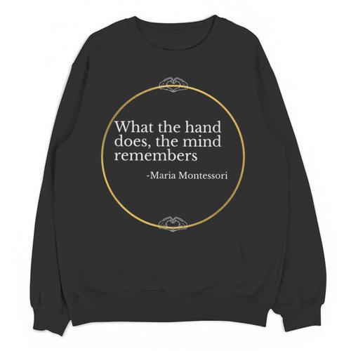 Montessori Children Grow In The Hands Of Teachers Unisex Sweatshirt - teacherstshirts.com DE