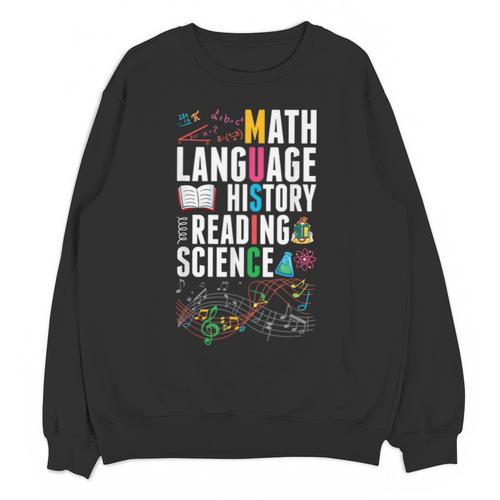 Music Teacher Music Math Language History Reading Science Unisex Sweatshirt - teacherstshirts.com