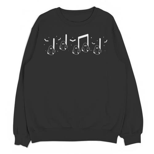 Musical Notes Ghost Halloween Music Teacher Piano Instructor Unisex Sweatshirt - teacherstshirts.com AU