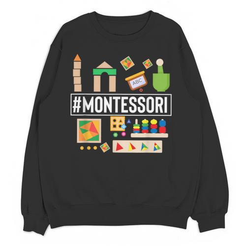 Novelty Montessori Studying Learning Schooling Teacher Love For Men Women Unisex Sweatshirt - teacherstshirts.com CA