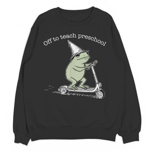 Off To Teach Preschool Pre-K Teacher Back To School Frog Unisex Sweatshirt - teacherstshirts.com AU