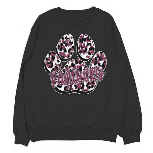 Panthers Paw Print Leopard Maroon Panther Pride Teacher Unisex Sweatshirt - teacherstshirts.com AU