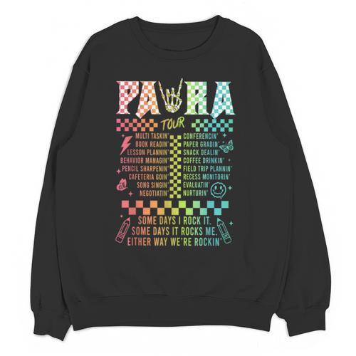 Para Tour Paraprofessional Squad Rock Teacher Back To School Unisex Sweatshirt - teacherstshirts.com