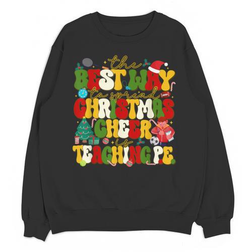 PE Teacher Christmas Holiday Unisex Sweatshirt - teacherstshirts.com