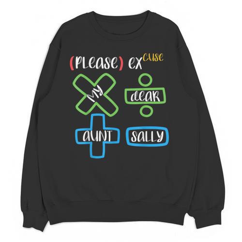 PEMDAS Please Excuse My Dear Aunt Sally Math Teacher Unisex Sweatshirt - teacherstshirts.com